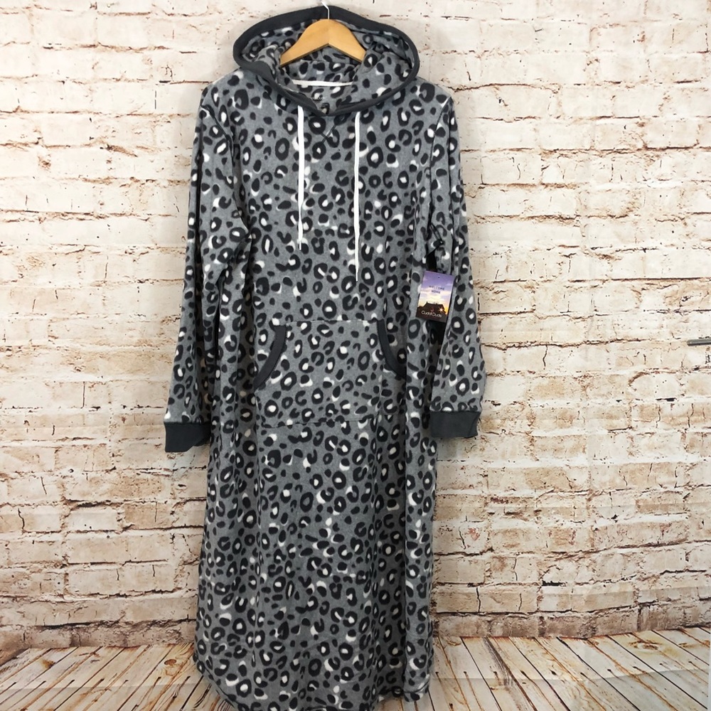 Cuddl Duds Fleece Hooded Night shirt sleep Gown